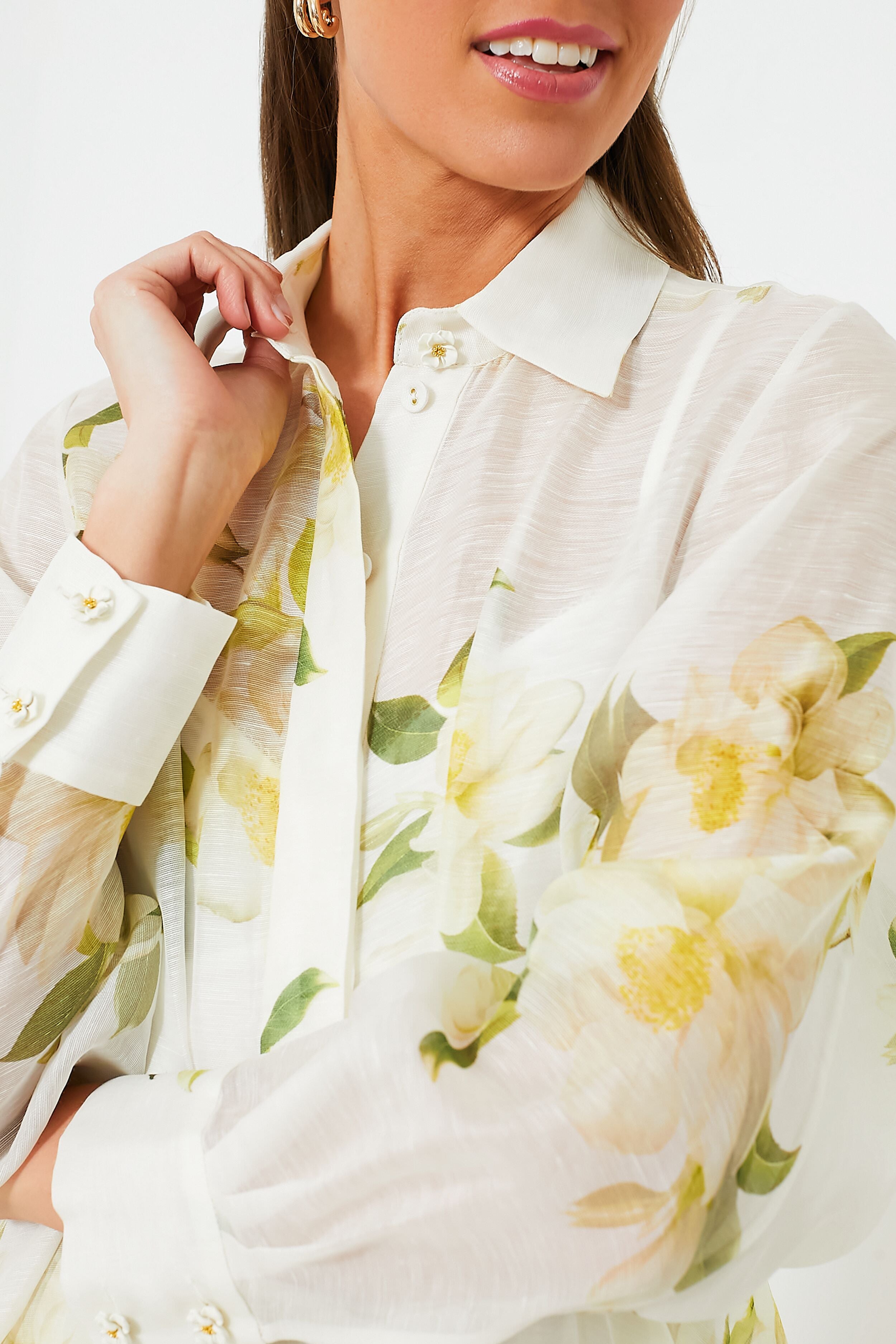 ONLY Onlsarah LS Shirt Dress Wvn – Abito Camicetta Donna, Bianco, Taglia M