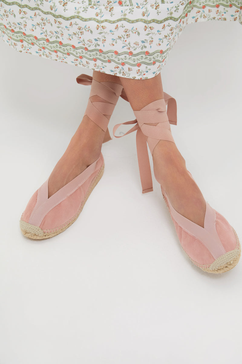 Ballet Pink Suede Jade Flats