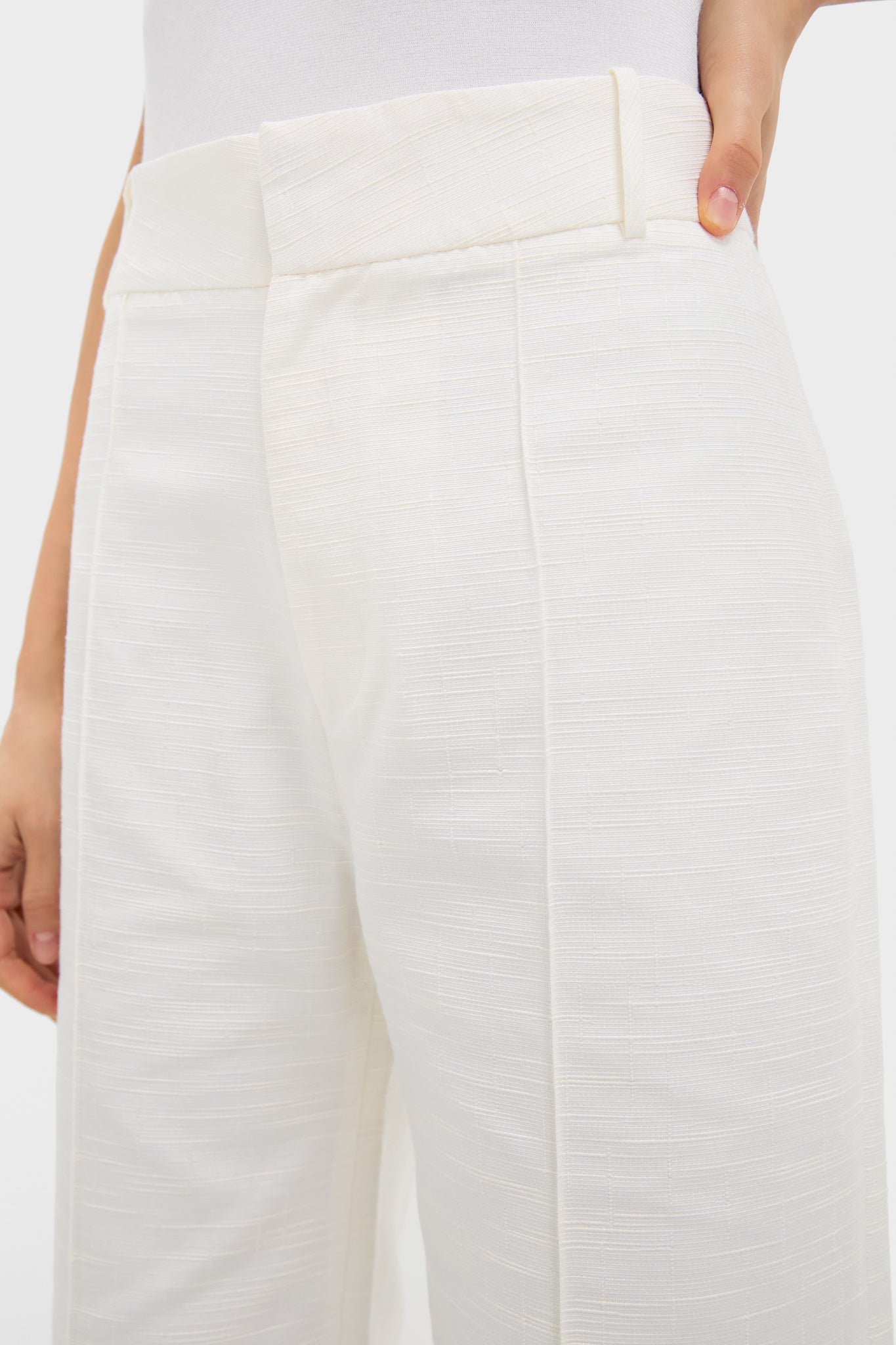 Ecru Yoshitomo Textured Pants