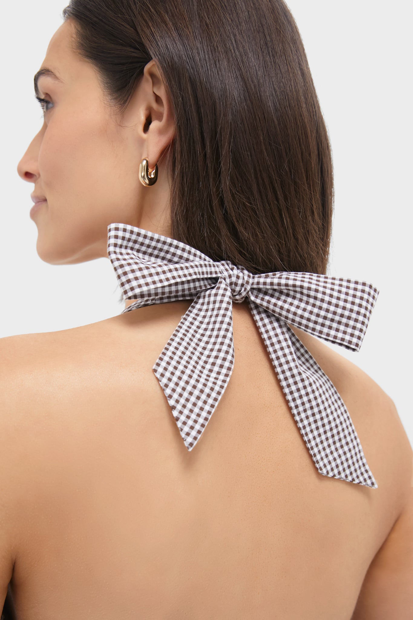 Chocolate Gingham Fleur Dress