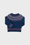 Jacquard Jumper in Navy