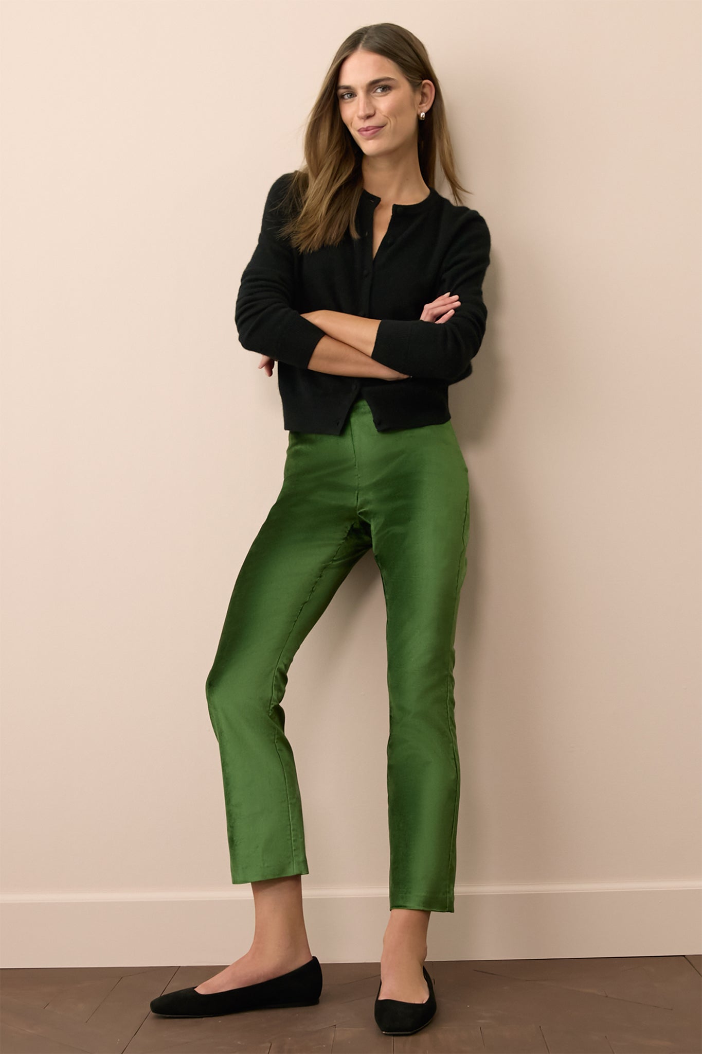 Green Velvet Ashford Pants
