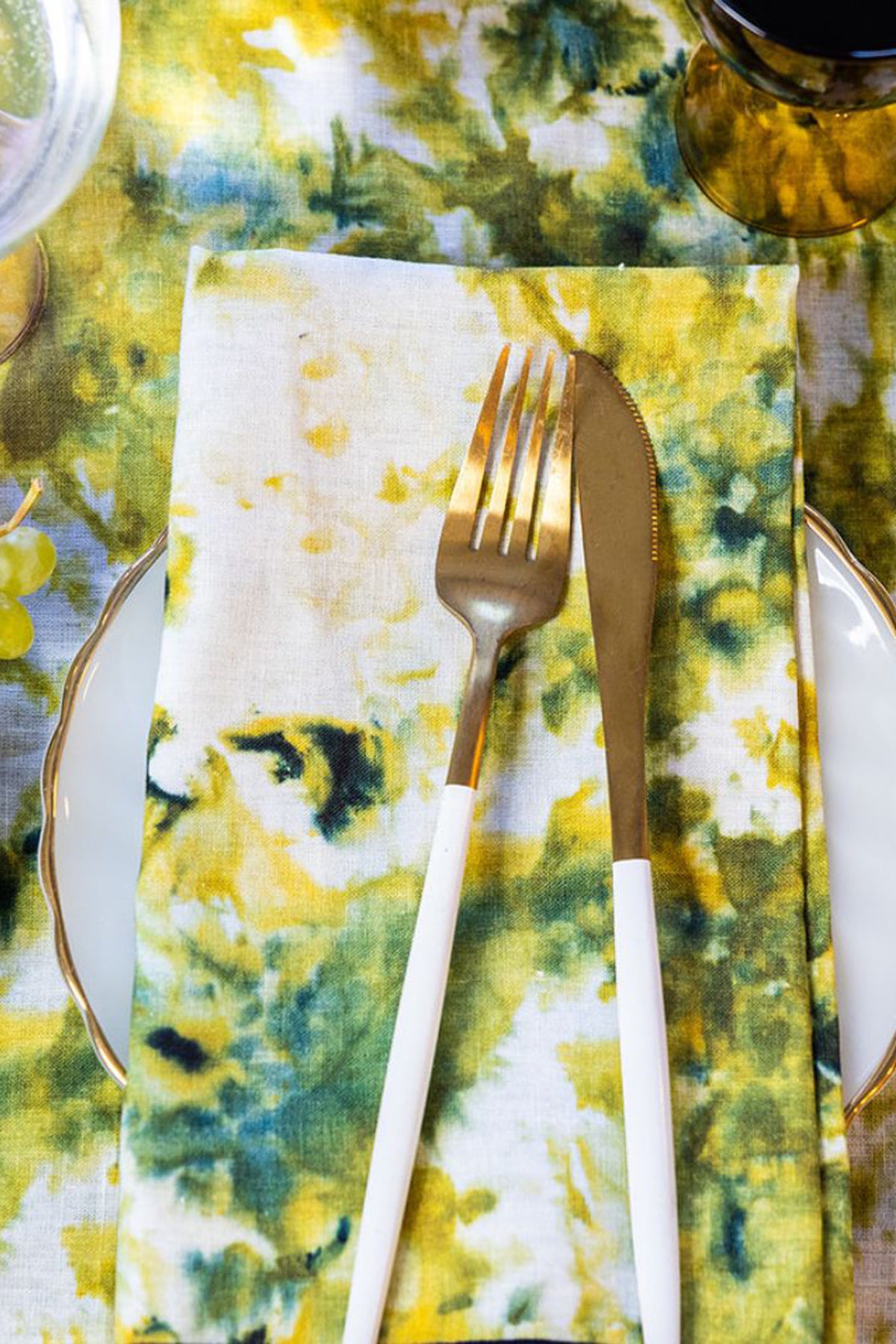 Green Marble Napkins (Set of 4)