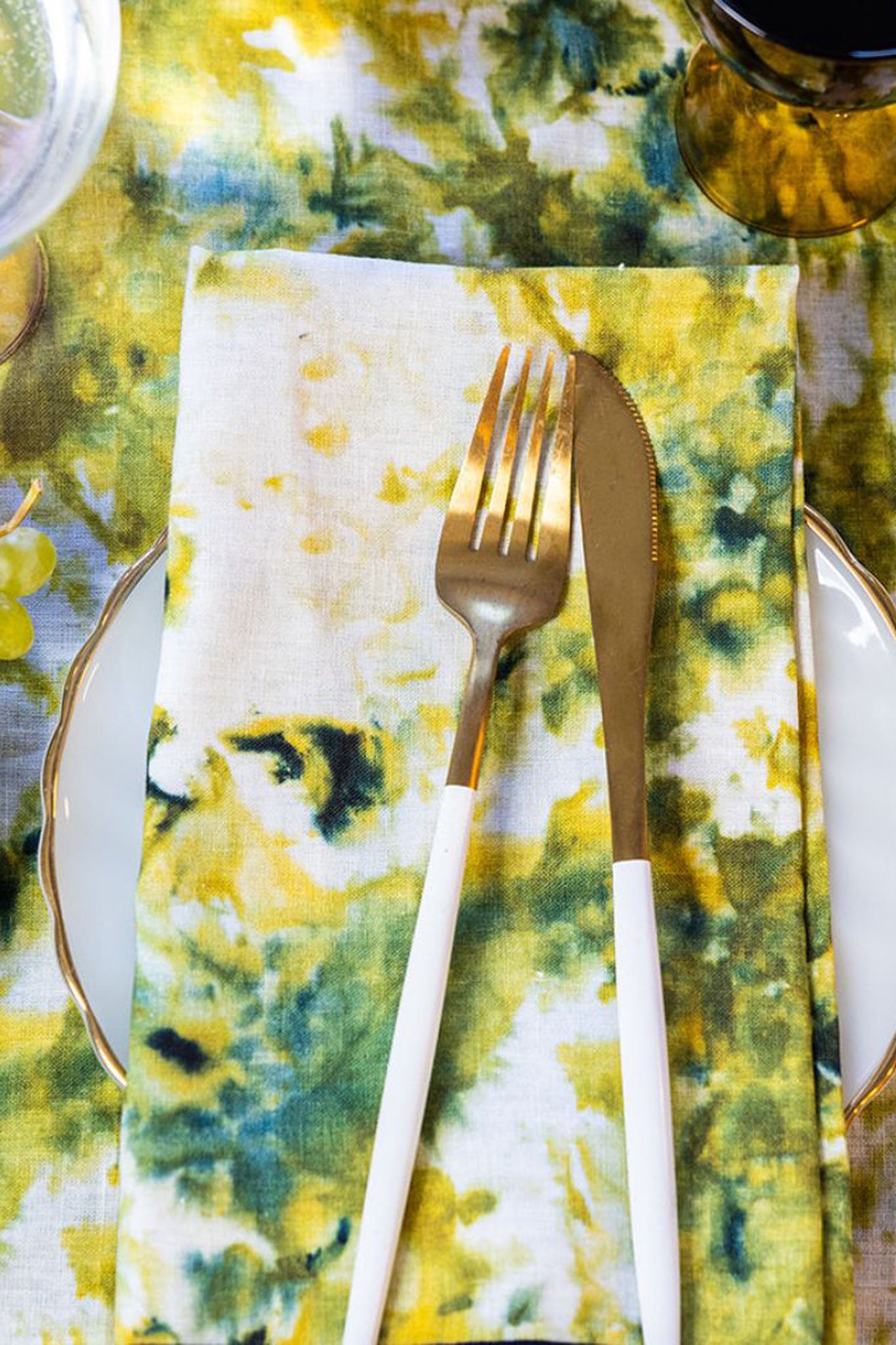 Green Marble Napkins (Set of 4)
