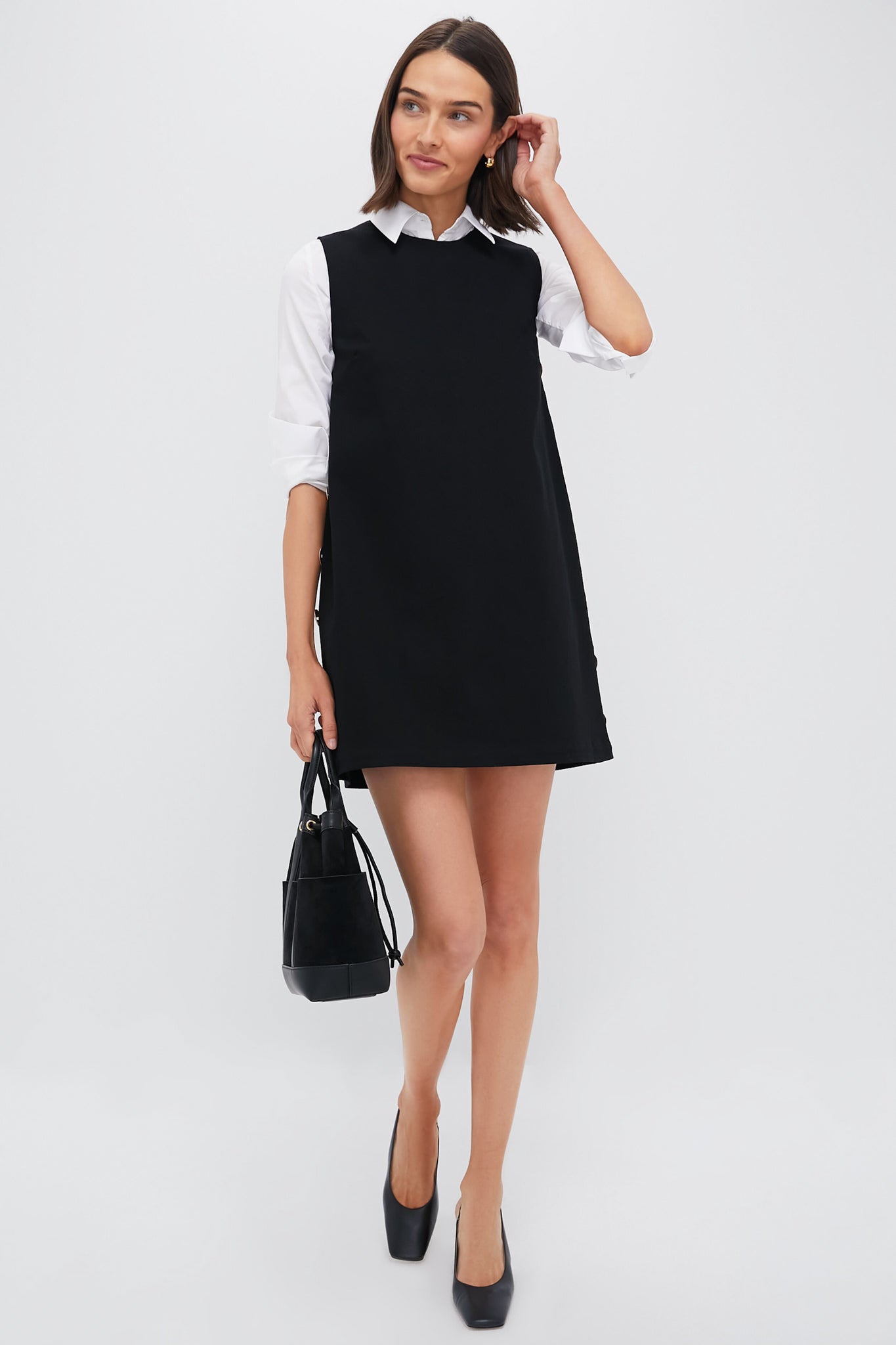 hyacinth house black tinsley mini dress HYACINTH HOUSE Black Tinsley Mini Dress Size XS NWT Retail $158 Tuckernuck