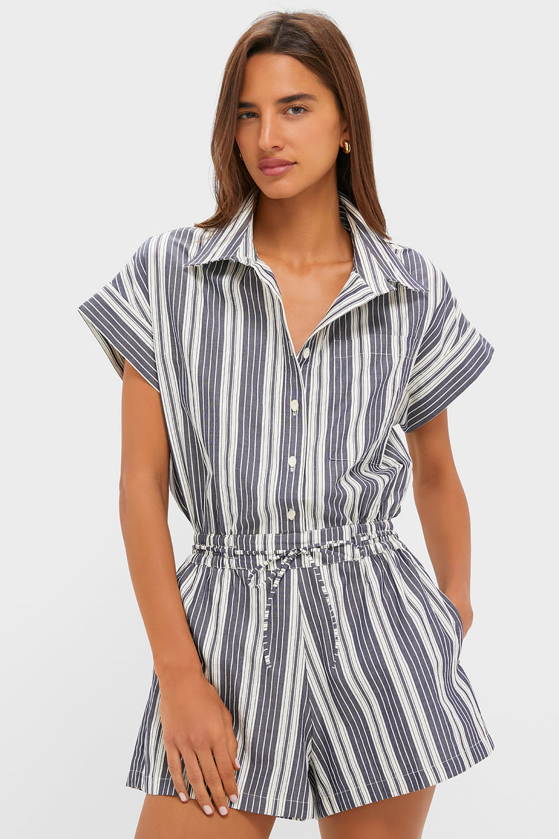 Antique Navy Stripe Cyrene Jumpsuit