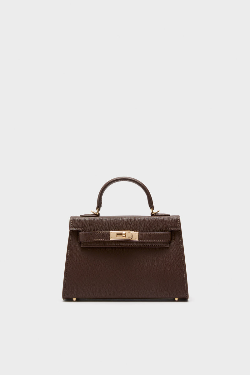 Chocolate Hariette Handle Bag