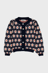 Navy Flower Lison Cardigan