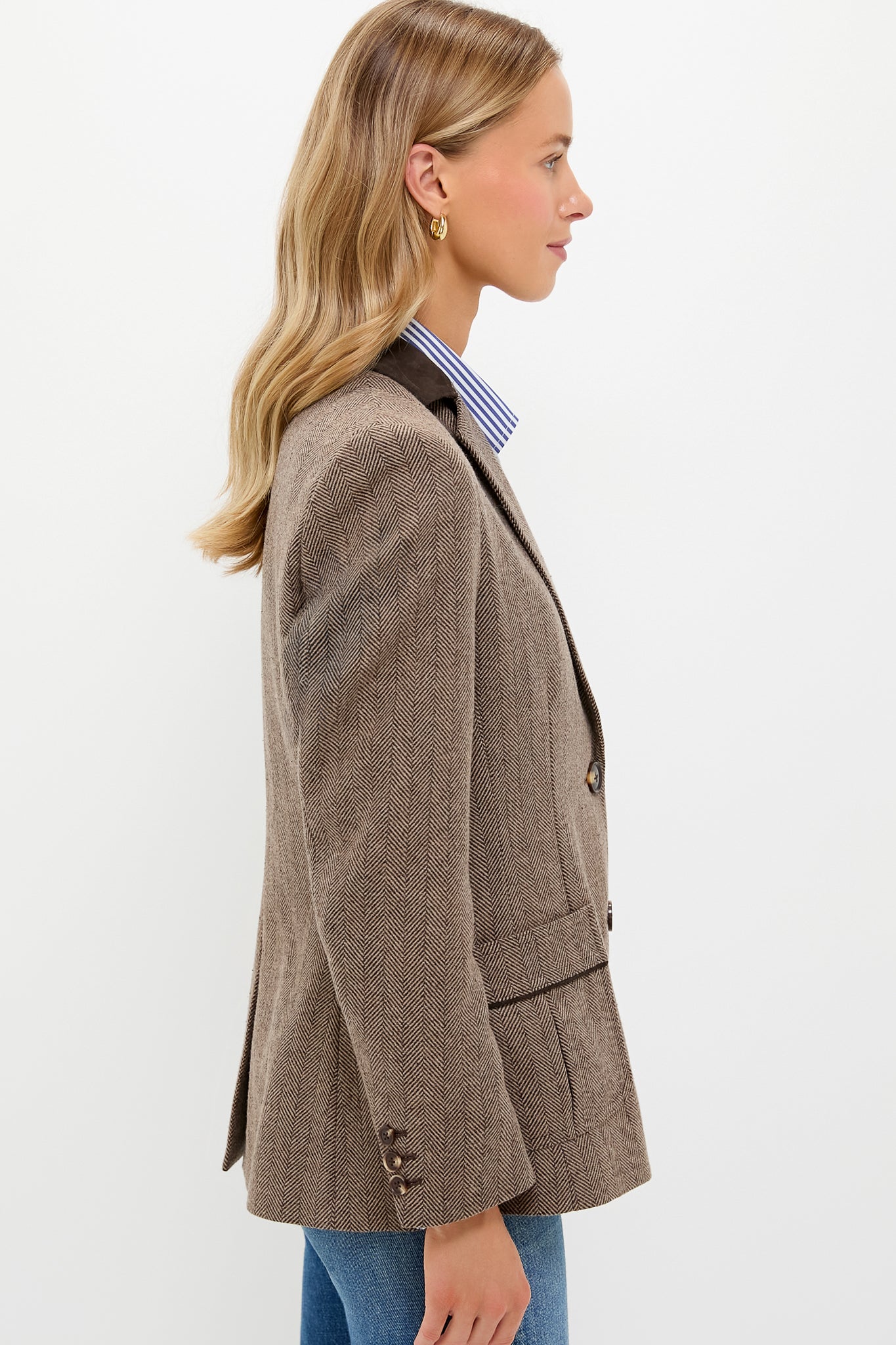 Chestnut Herringbone Cawley Blazer