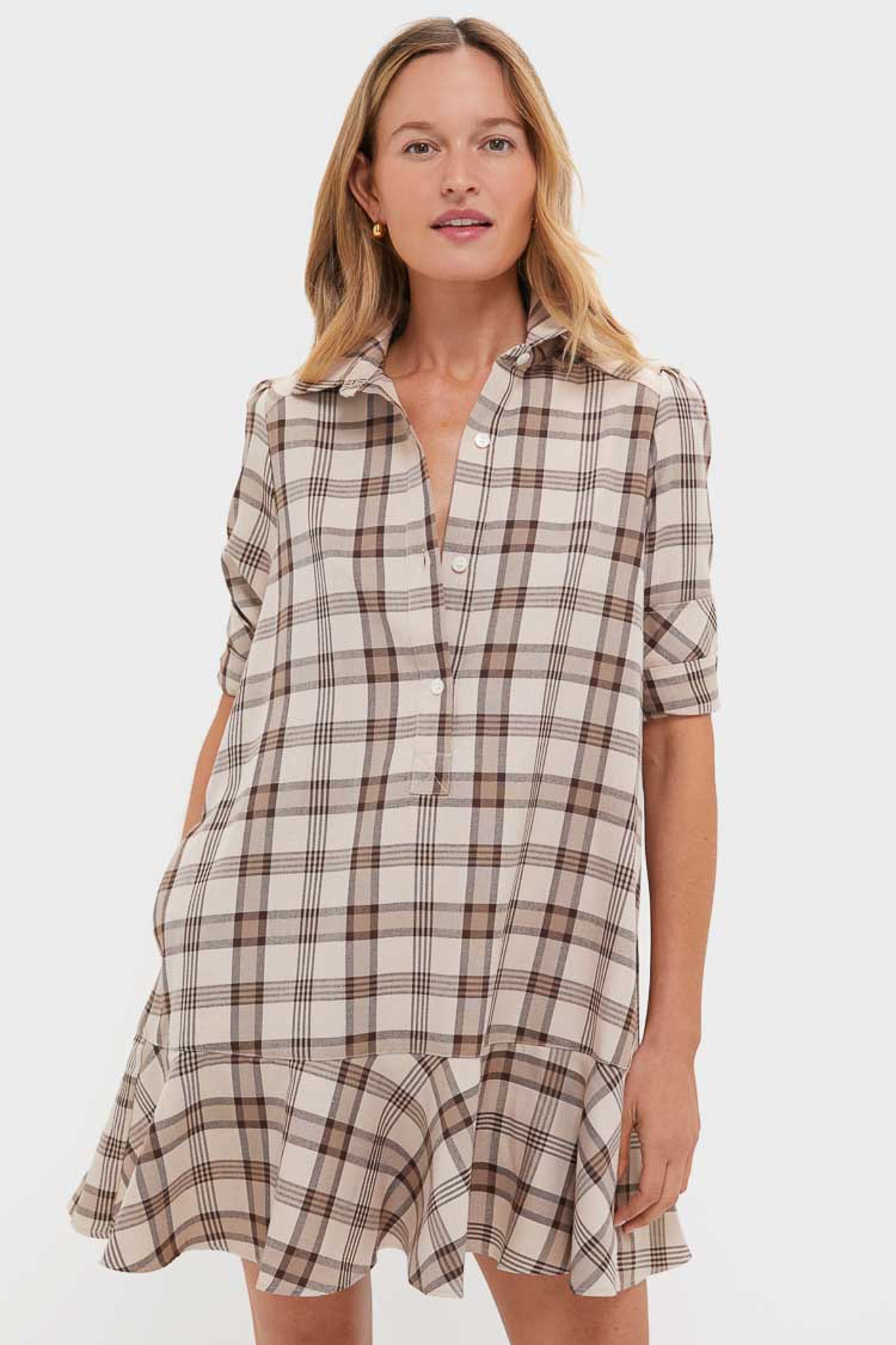 Brown Plaid Callahan Shirt Dress | Tuckernuck