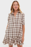 Brown Plaid Callahan Shirt Dress