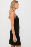 Black Lace Sabrina Mini Dress