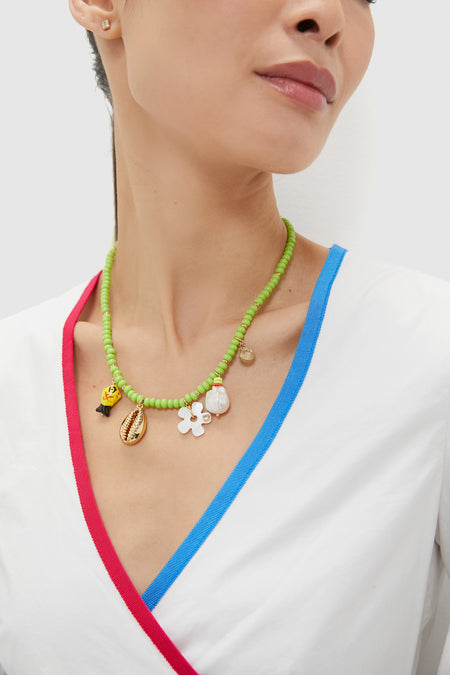 Green Romy Charm Necklace