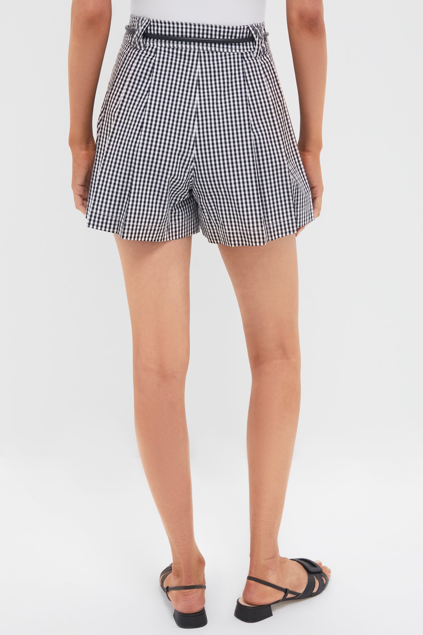 Multi Neci Gingham Shorts with Belt