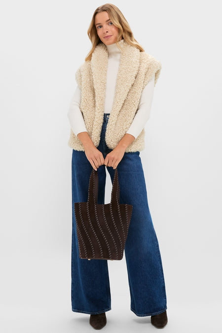 Cacao Tallia Suede Bucket Bag