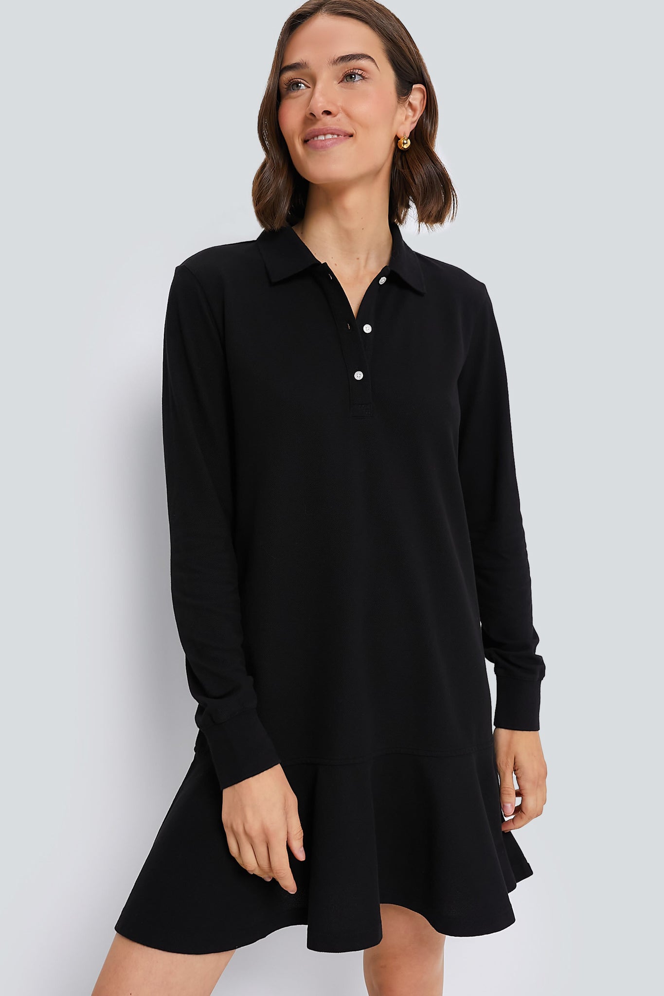 Polo shops dress long sleeve