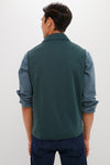 Deep Verdant Crown Sweater Fleece Vest