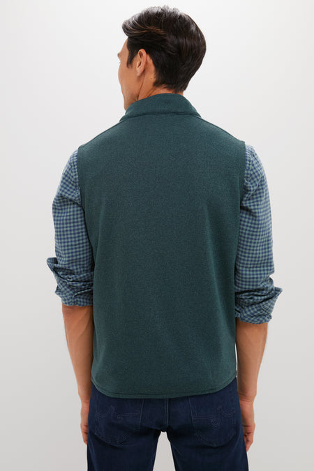 Deep Verdant Crown Sweater Fleece Vest