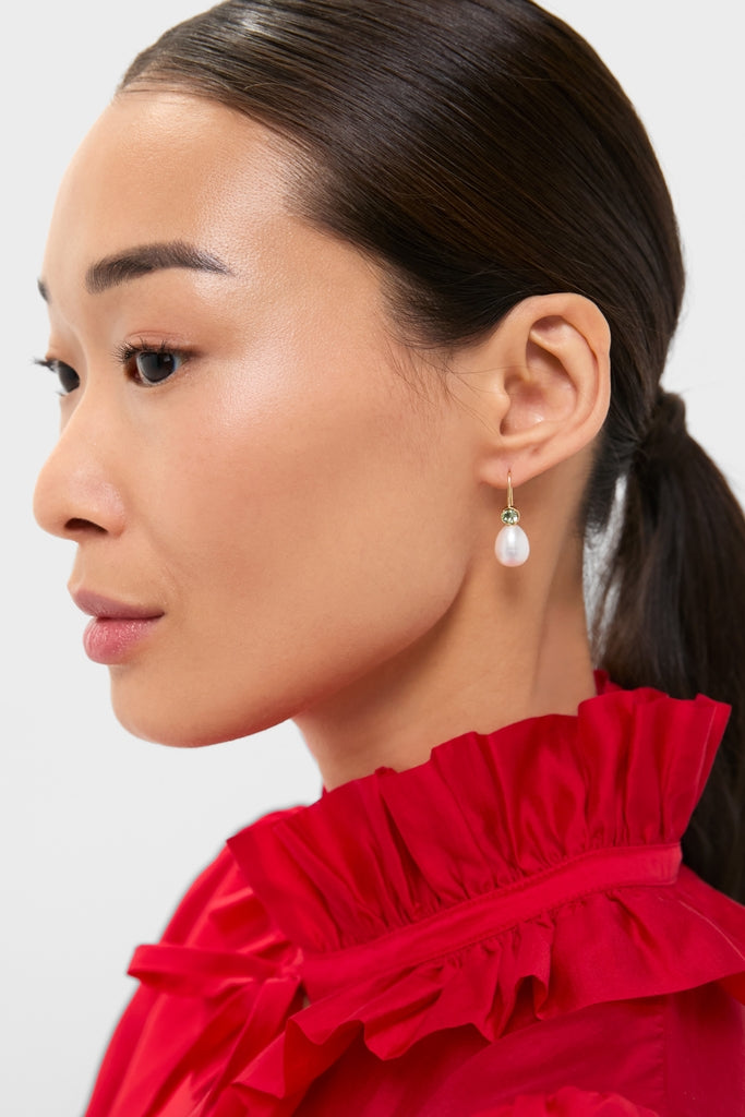 Mint Ellie Pearl Drop Earrings