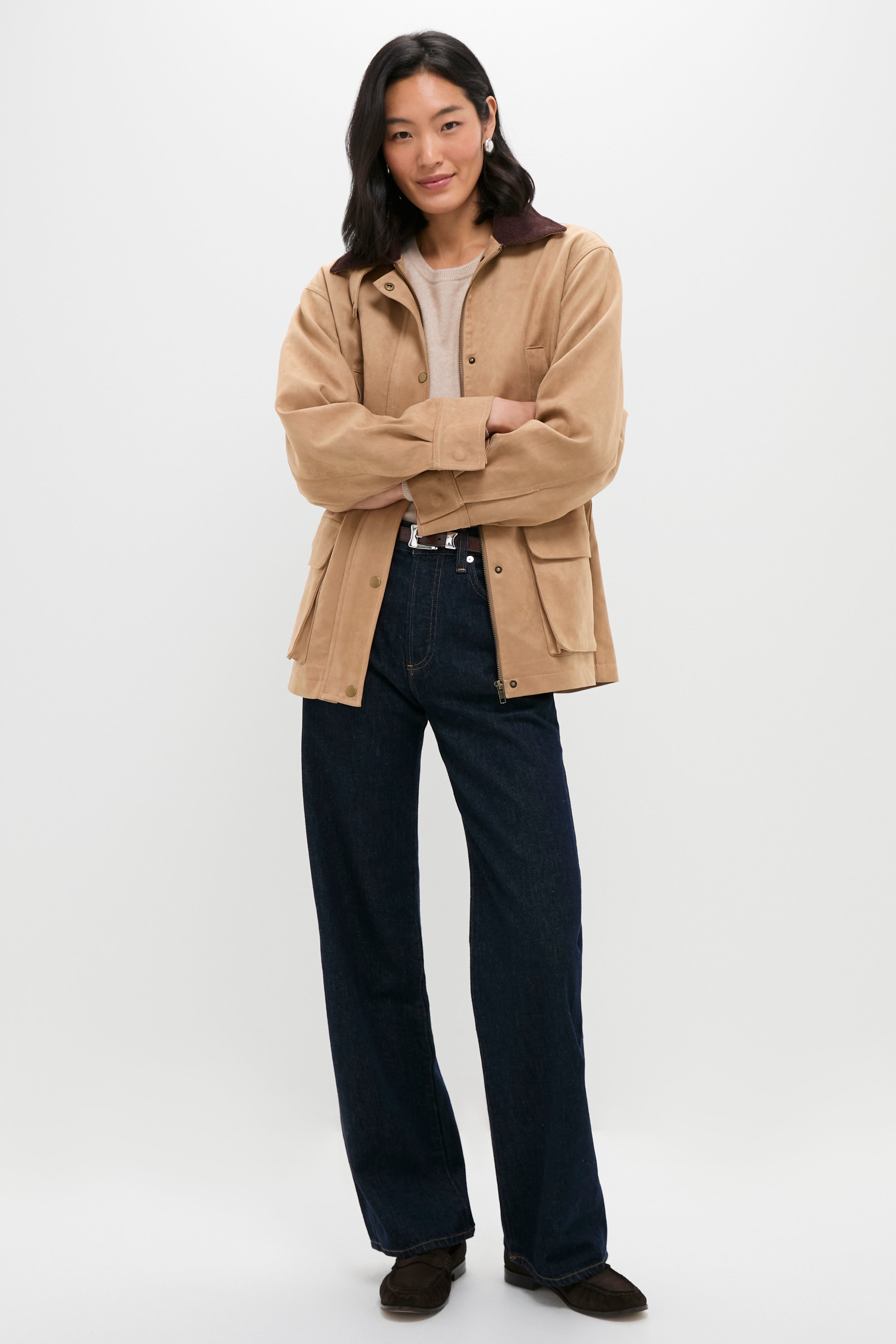 Vegan Suede Barnaby Barn Jacket | Tuckernuck