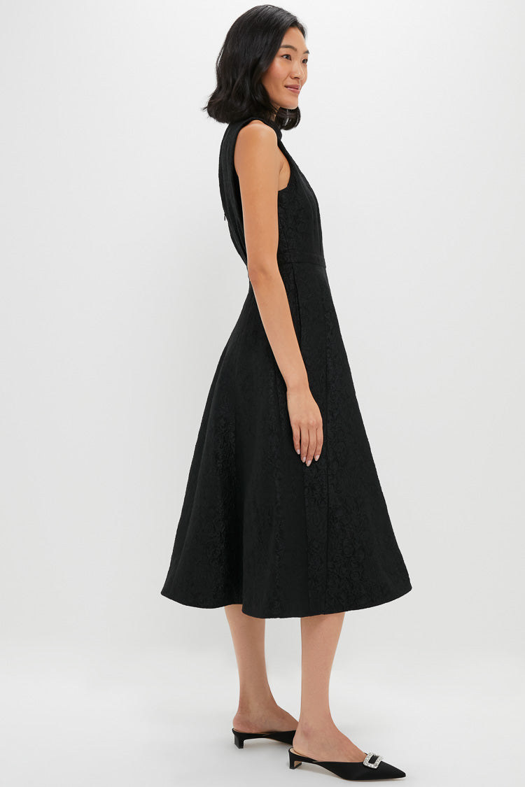 Noir Rose Flora Midi Dress