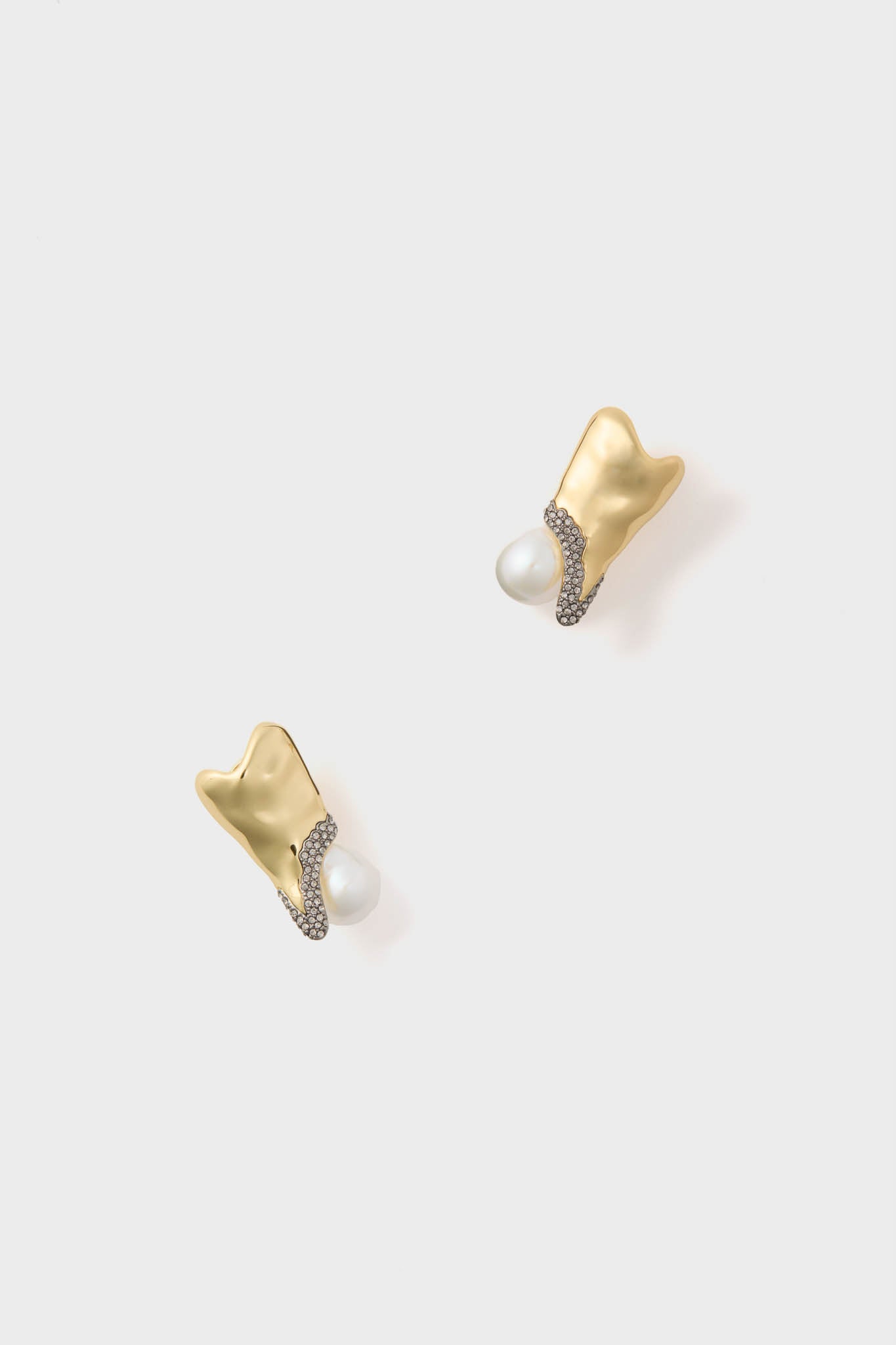 Gold and Pearl Spencer Earrings