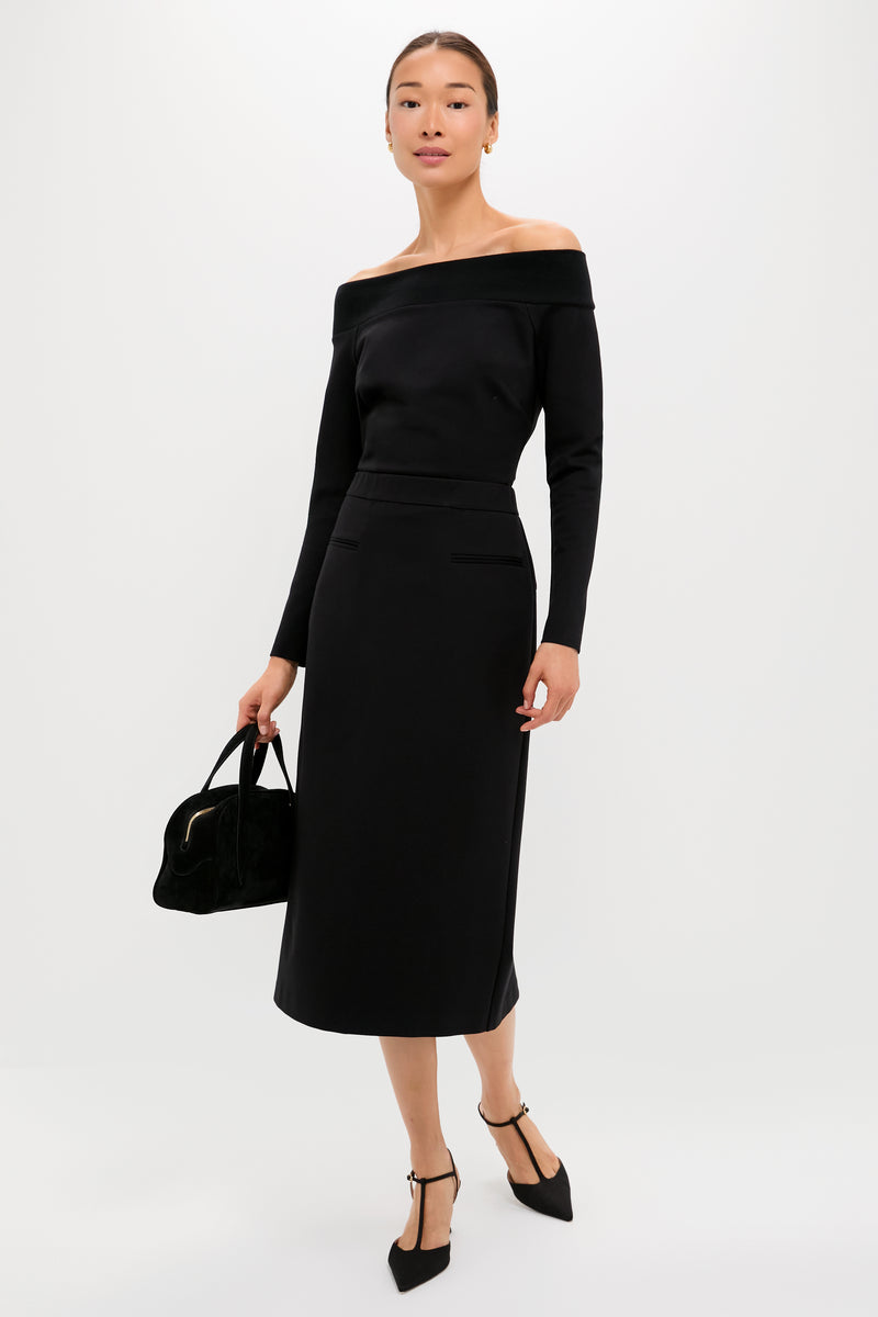 Black Ponte Off the Shoulder Mara Top