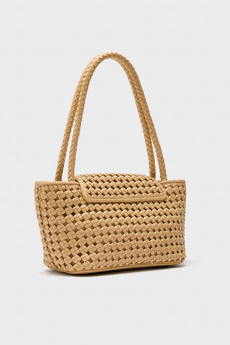 Butter Woven Leather Courrier Tote