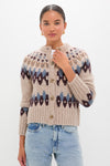 Oatmeal Melange Multi Christina Fairisle Cardigan