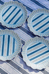 Ocean Cabana Stripe Melamine Dinner Plate Set of 4