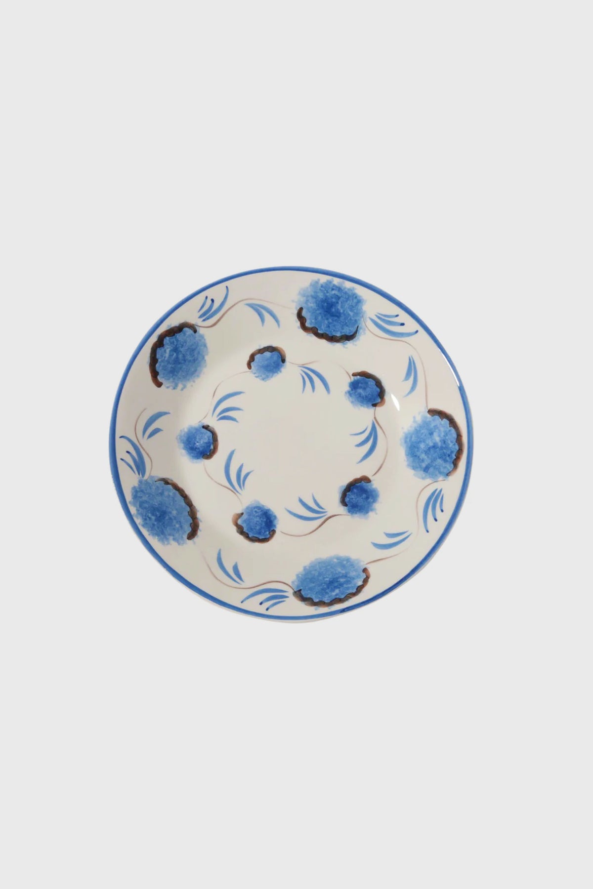 Blue Flower Dessert Plate