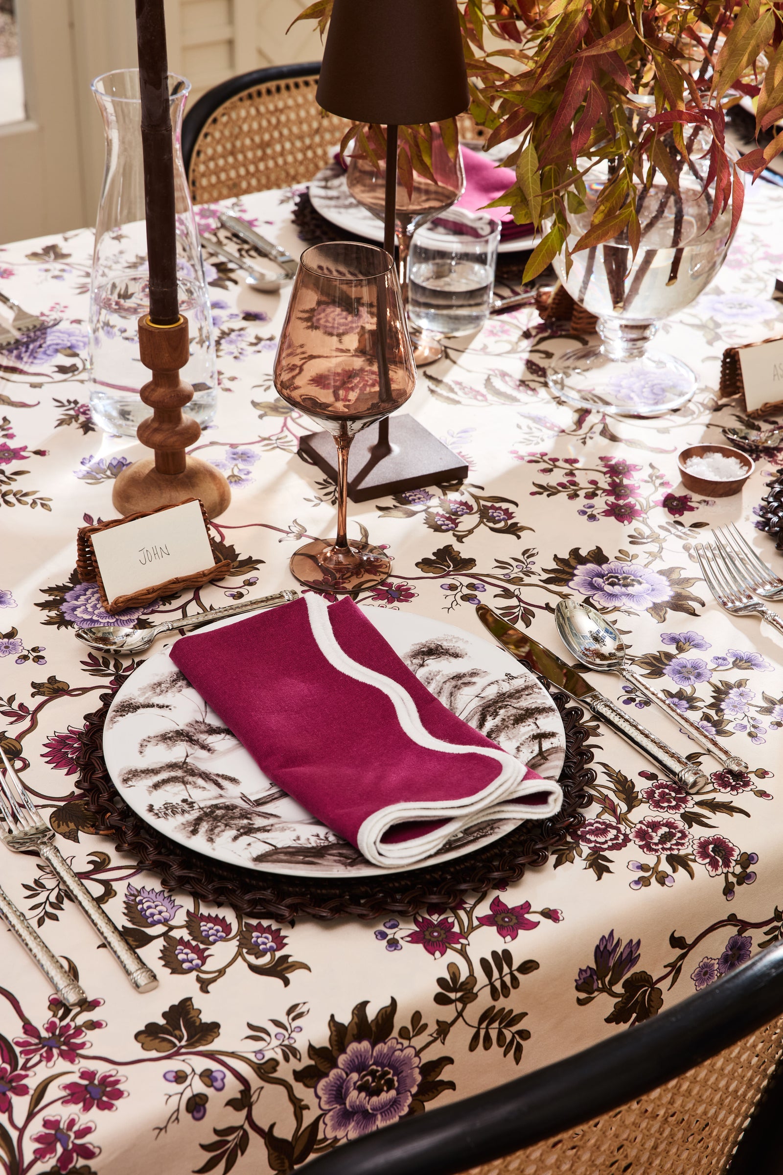 Dark Brown Rattan Intertwined Placemat (Set of 4)