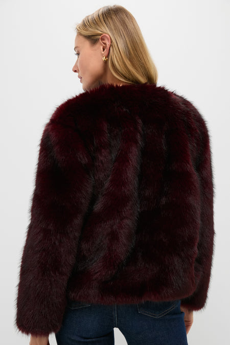 Merlot Faux Fur Bruno Jacket
