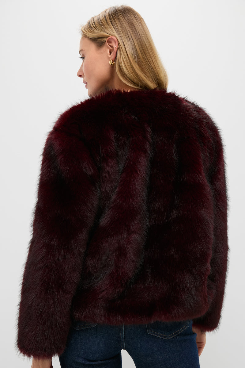 Merlot Faux Fur Bruno Jacket
