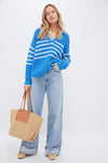 Creme Blue Kimberly Sweater