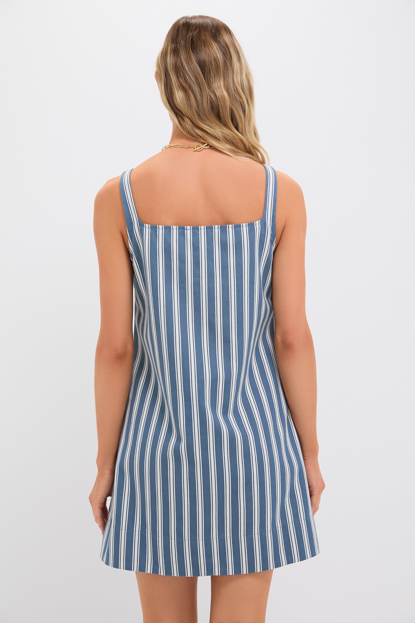 Lake Blue Stripe Cassie Dress