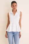 White Sleeveless Ashlen Blouse
