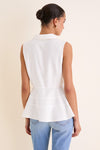 White Sleeveless Ashlen Blouse