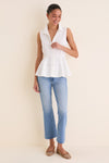 White Sleeveless Ashlen Blouse