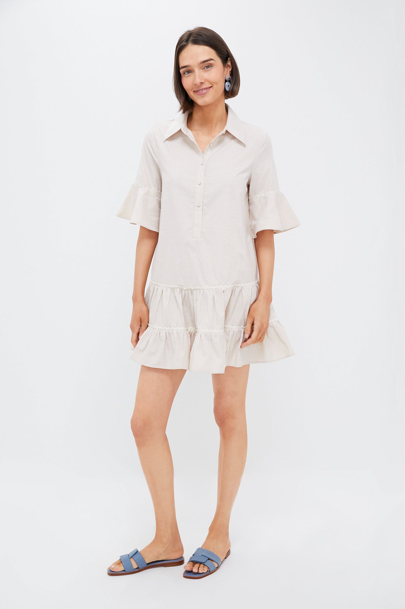 Tan Stripe Mckenna Dress