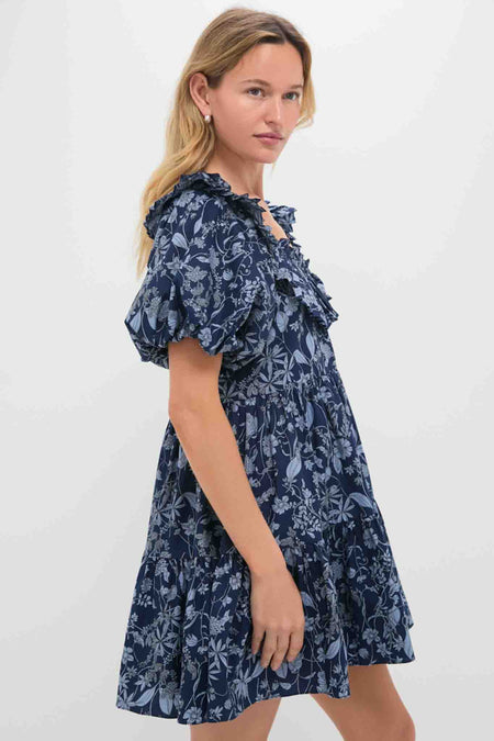 Blue Floral Samson Mini Dress