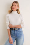 Ivory Cashmere Evelyn Turtleneck