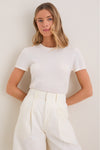 Ivory Cashmere Silk Katie Tee