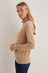 Camel Cashmere Evelyn Turtleneck