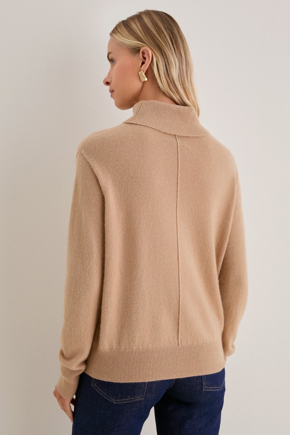 Camel Cashmere Evelyn Turtleneck