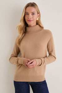 Camel Cashmere Evelyn Turtleneck
