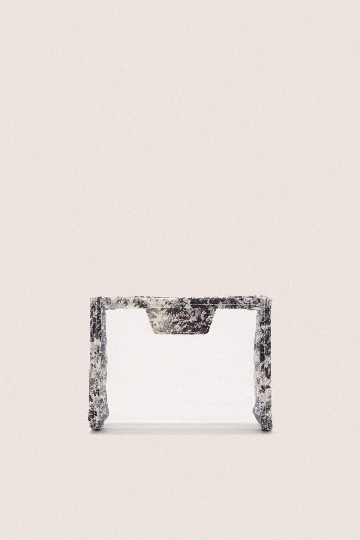 Noir Cypress Toile PVC Wide Small Pouch