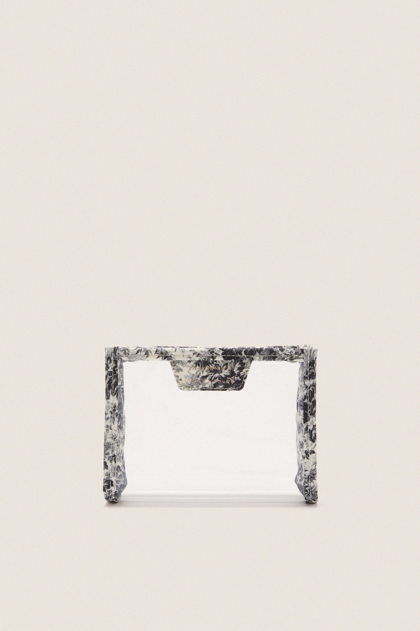 Noir Cypress Toile PVC Wide Small Pouch