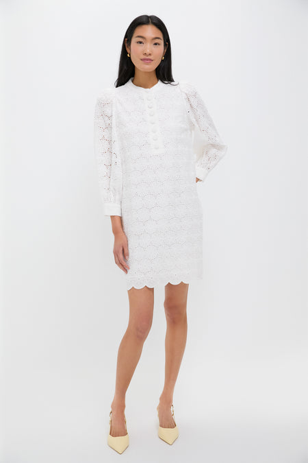 White Eyelet Samantha Dress