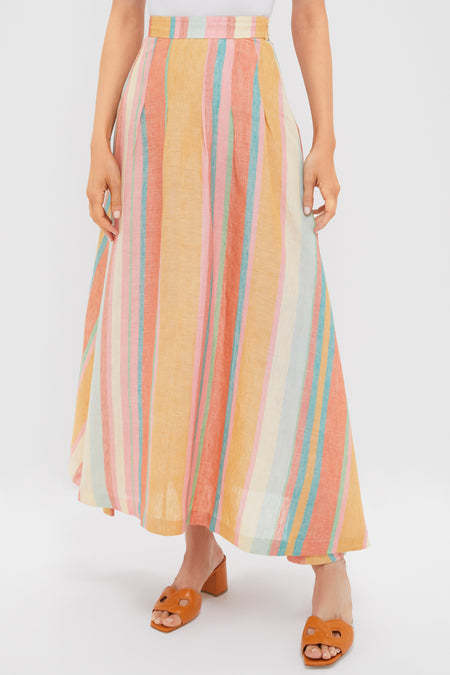 Multi Rainbow Stripes Amelianna Skirt
